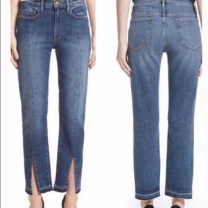 Frame Le Nouveau Straight Front Split Jeans
